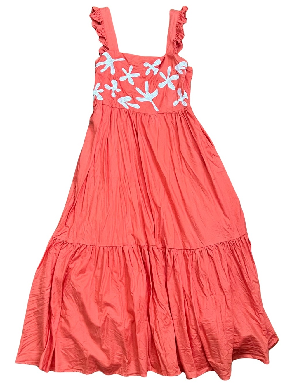 Crosby by Mollie Burch Coral Embroidered Maxi Dress XS